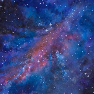 Blue galaxy artwork design